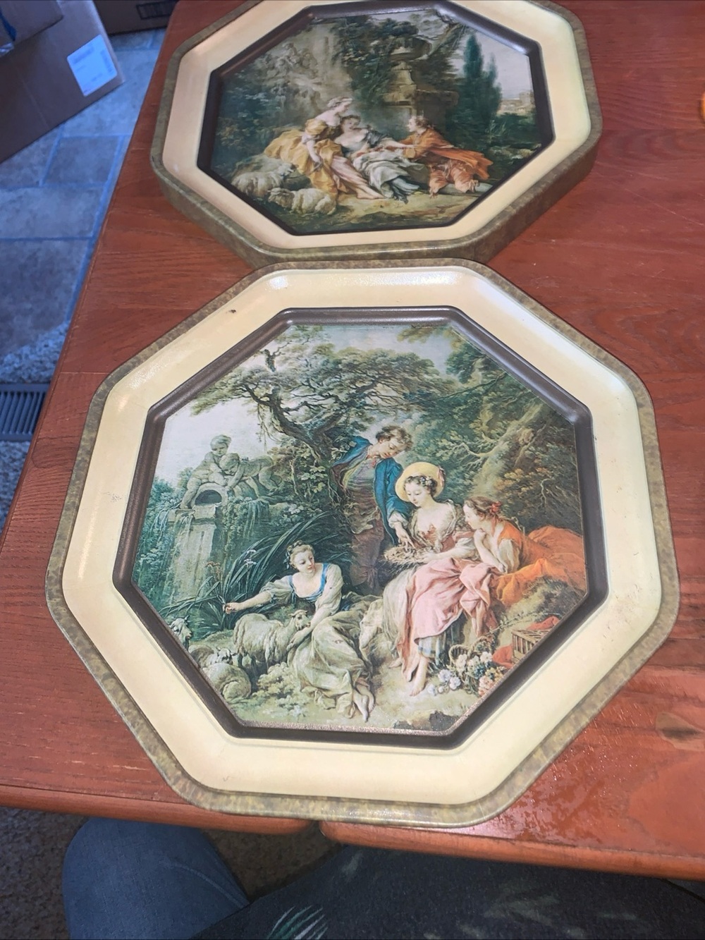 Vintage Francoise Boucher Metal Tray Art Wall Hanging Trays The Nest
